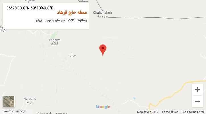 روستای محله حاج فرهاد بر روی نقشه