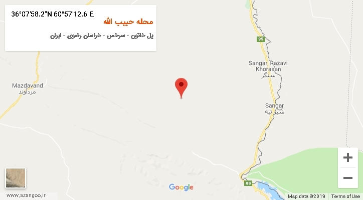 روستای محله حبیب الله بر روی نقشه