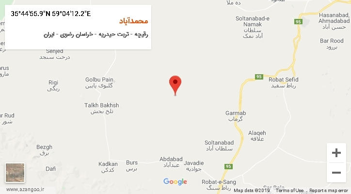 روستای محمدآباد بر روی نقشه