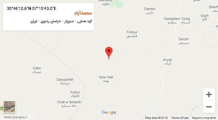 روستای محمدآباد بر روی نقشه