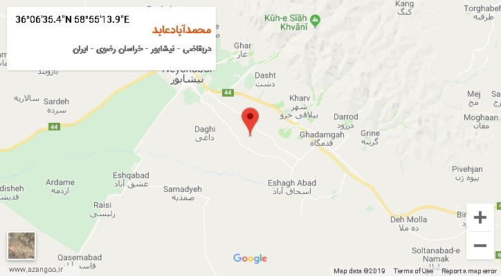 روستای محمدآبادعابد بر روی نقشه