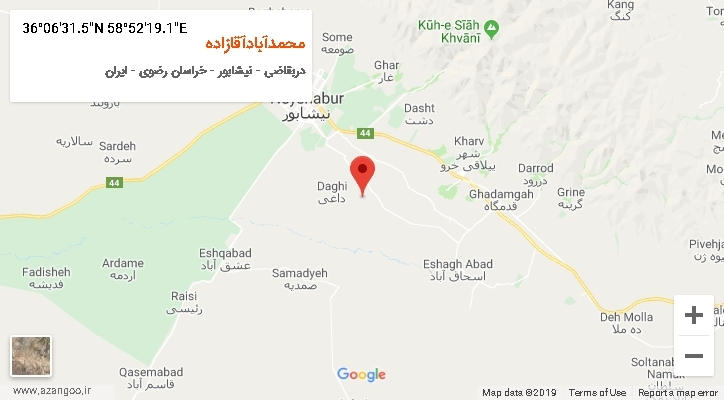 روستای محمدآبادآقازاده بر روی نقشه