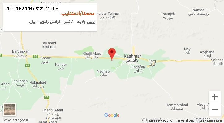 روستای محمدآبادعندلیب بر روی نقشه