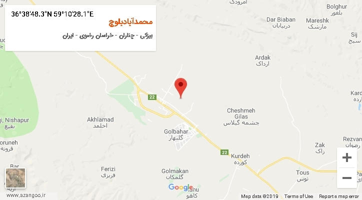 روستای محمدآبادبلوچ بر روی نقشه