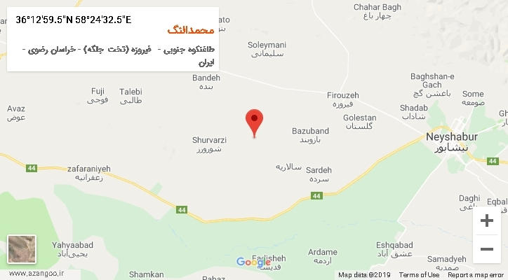 روستای محمدالنگ بر روی نقشه