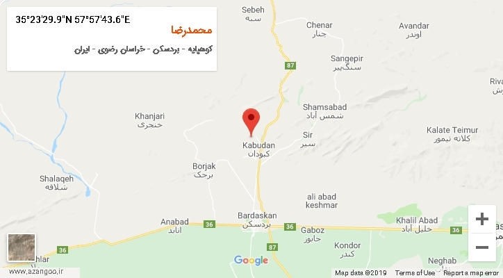 روستای محمدرضا بر روی نقشه