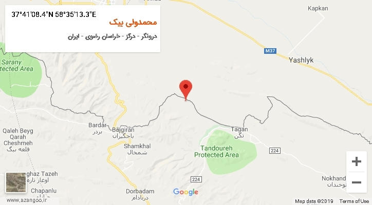 روستای محمدولی بیک بر روی نقشه