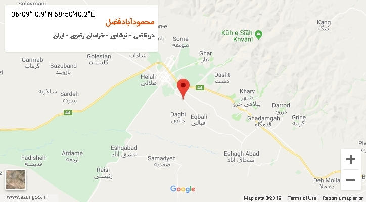 روستای محمودآبادفضل بر روی نقشه