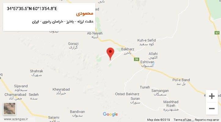 روستای محمودی بر روی نقشه