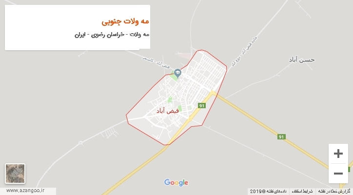 دهستان مه ولات جنوبی بر روی نقشه