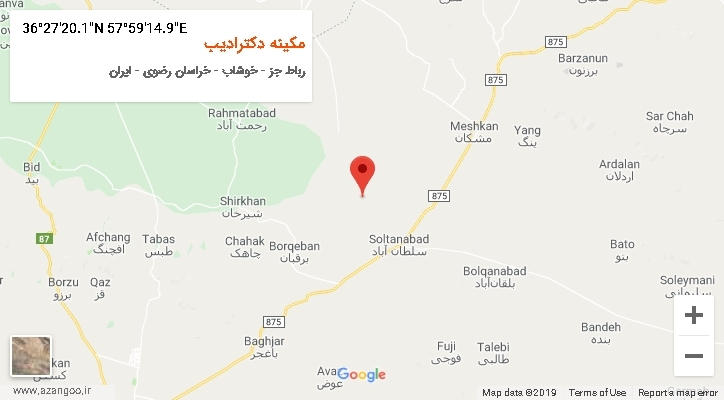 روستای مکینه دکترادیب بر روی نقشه