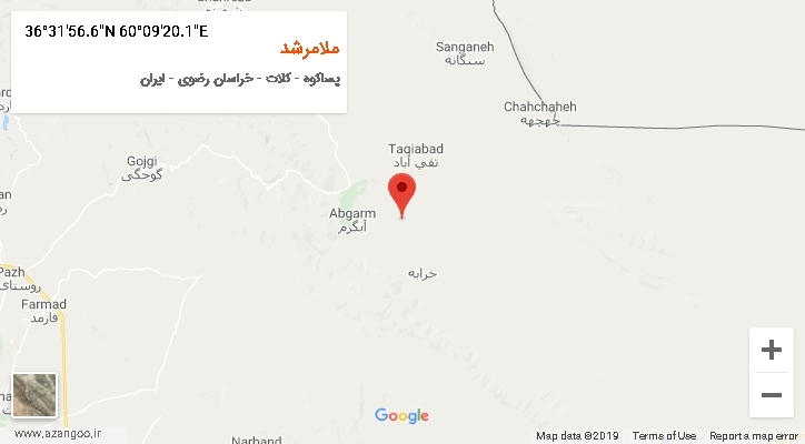 روستای ملامرشد بر روی نقشه