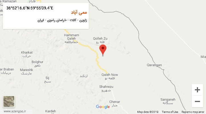 روستای ممی آباد بر روی نقشه