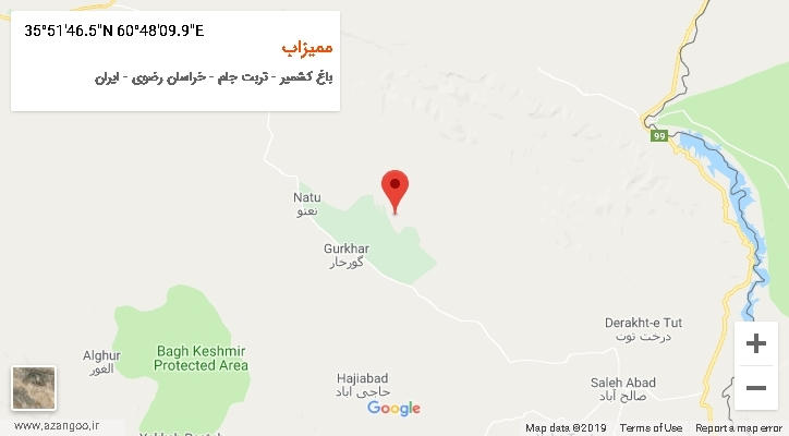 روستای ممیزاب بر روی نقشه