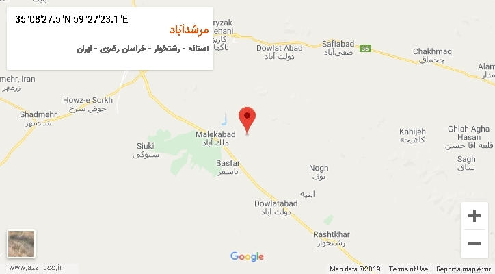 روستای مرشدآباد بر روی نقشه