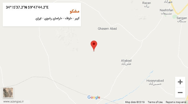 روستای مشکو بر روی نقشه