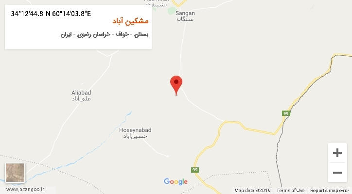 روستای مشکین آباد بر روی نقشه