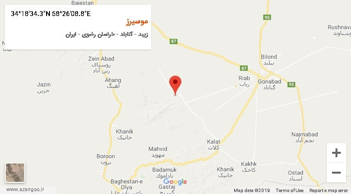 روستای موسیرز بر روی نقشه