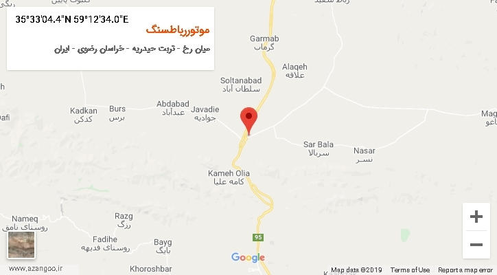 روستای موتوررباطسنگ بر روی نقشه