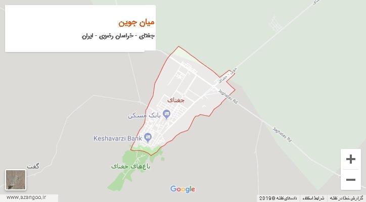 دهستان میان جوین بر روی نقشه
