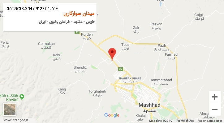 روستای میدان سوارکاری بر روی نقشه