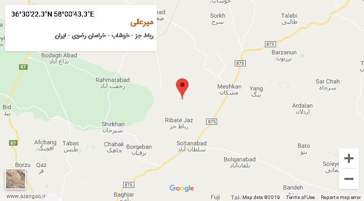 روستای میرعلی بر روی نقشه