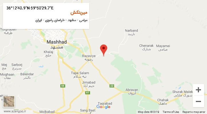 روستای میربنکش بر روی نقشه