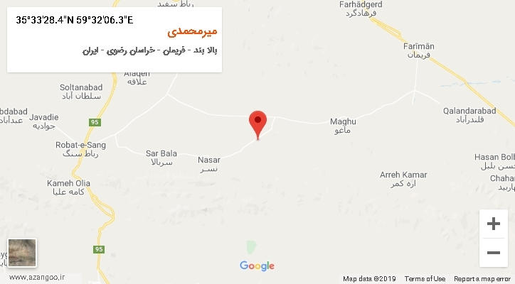 روستای میرمحمدی بر روی نقشه