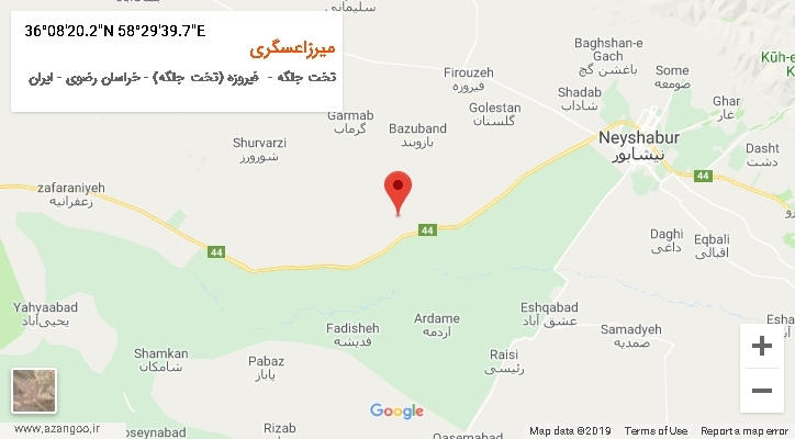 روستای میرزاعسگری بر روی نقشه