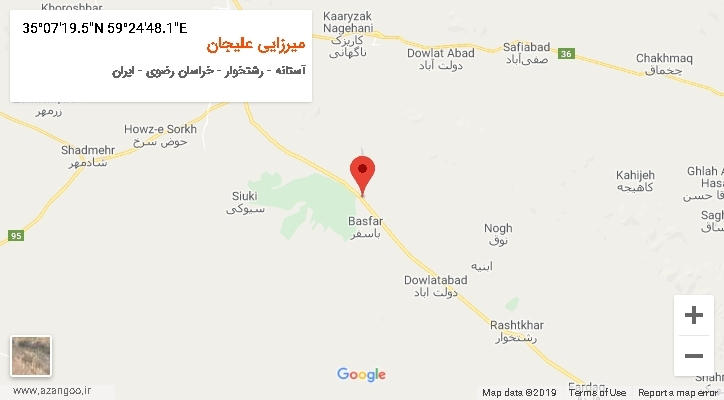 روستای میرزایی علیجان بر روی نقشه