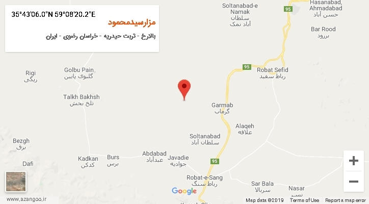 روستای مزارسیدمحمود بر روی نقشه