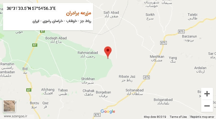 روستای مزرعه برادران بر روی نقشه