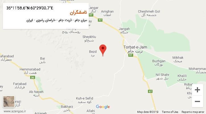 روستای نامشگران بر روی نقشه
