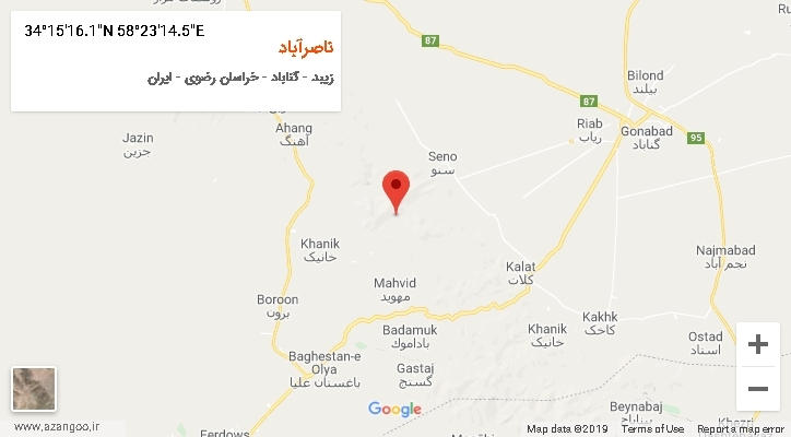 روستای ناصرآباد بر روی نقشه