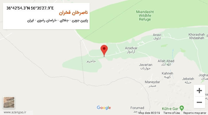 روستای ناصرخان فخران بر روی نقشه