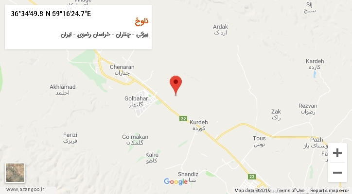 روستای ناوخ بر روی نقشه