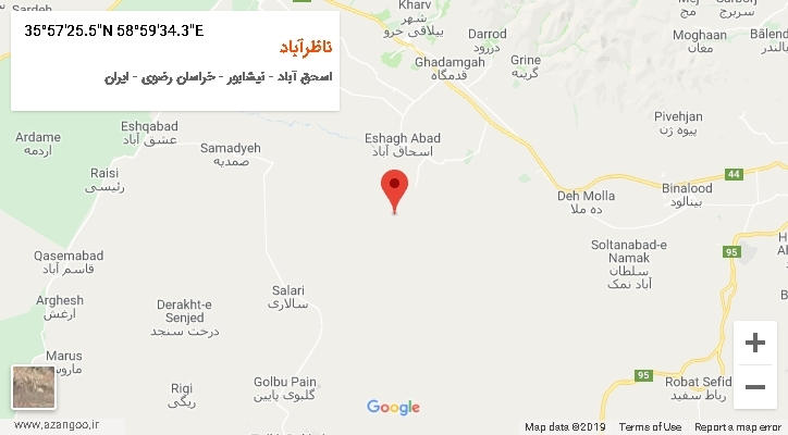 روستای ناظرآباد بر روی نقشه