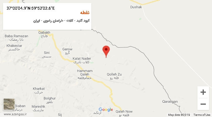 روستای نفطه بر روی نقشه
