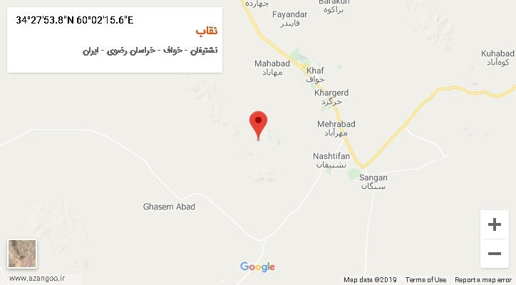 روستای نقاب بر روی نقشه