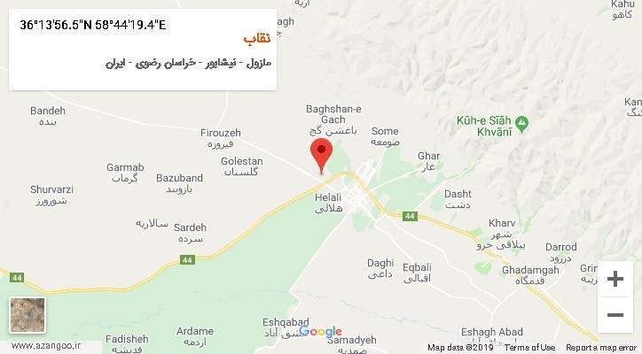 روستای نقاب بر روی نقشه