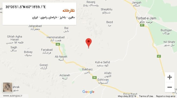 روستای نقارخانه بر روی نقشه