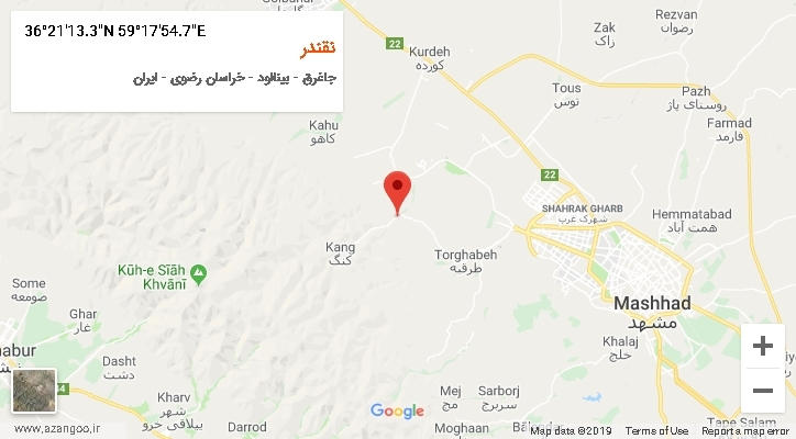 روستای نقندر بر روی نقشه