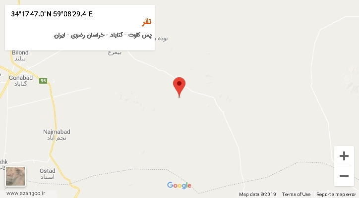 روستای نقر بر روی نقشه