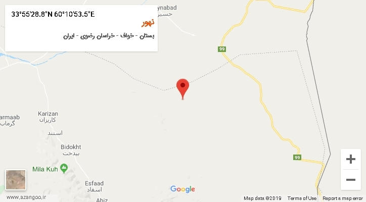روستای نهور بر روی نقشه