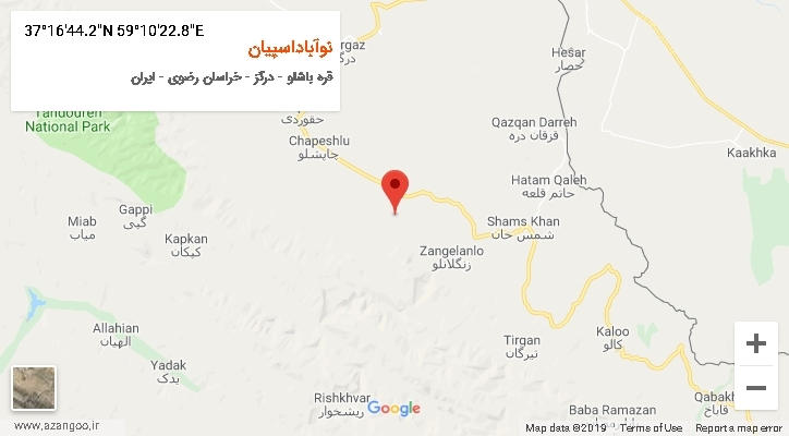 روستای نوآباداسپیان بر روی نقشه