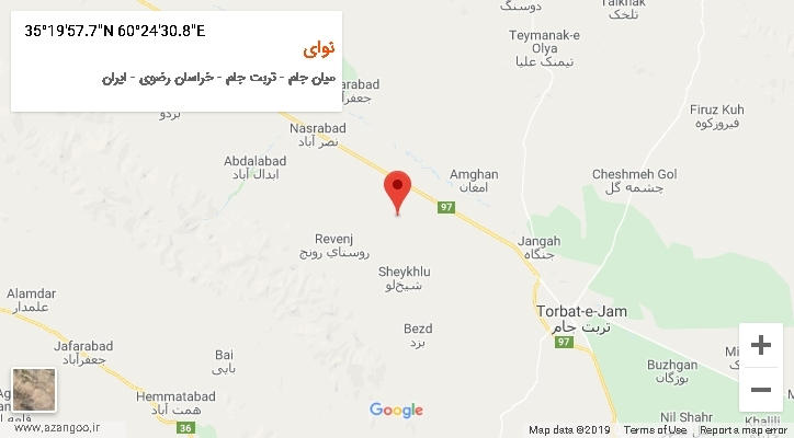 روستای نوای بر روی نقشه