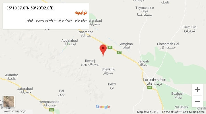 روستای نوایچه بر روی نقشه
