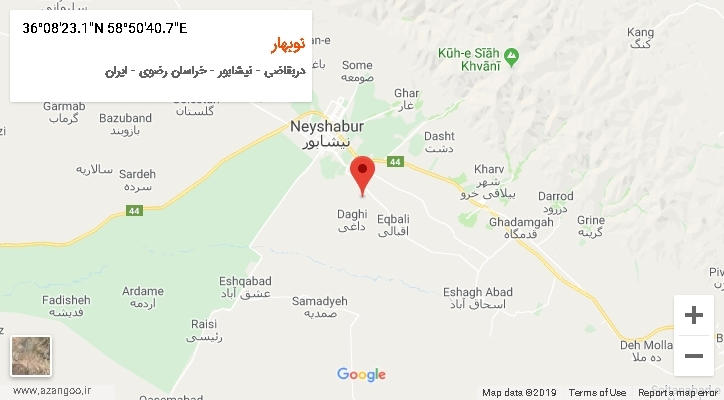 روستای نوبهار بر روی نقشه