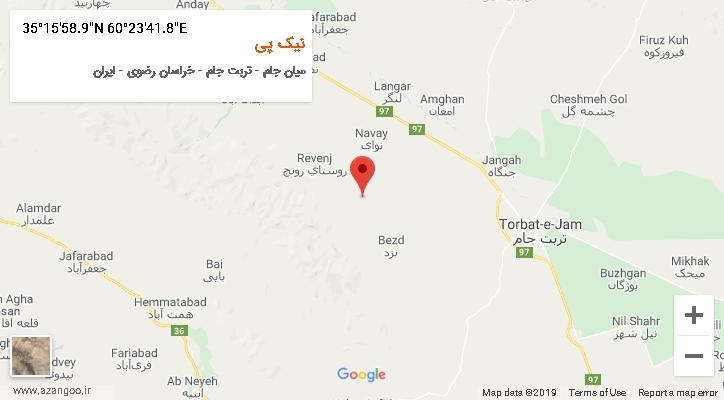 روستای نیک پی بر روی نقشه