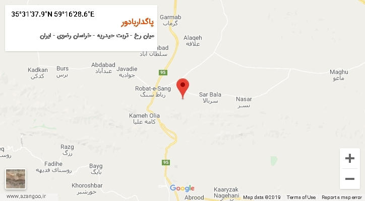 روستای پاگداربادور بر روی نقشه